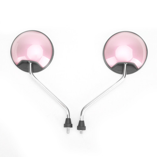 Pair 8mm Rearview Mirrors fits for Honda Scooter Motorcycle Moped Bike ATV with 8MM threads Pink~BC2