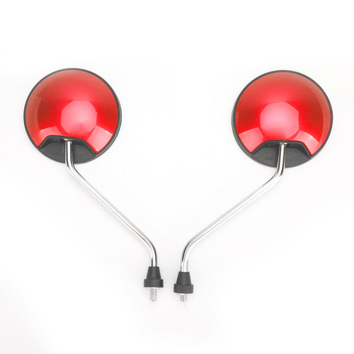 Pair 8mm Rearview Mirrors fits for Honda Scooter Motorcycle Moped Bike ATV with 8MM threads Red~BC2