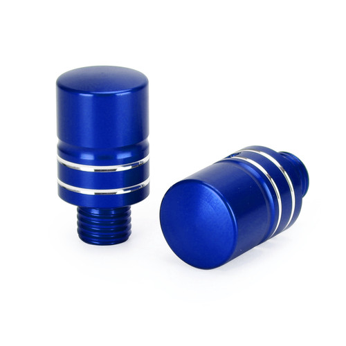 CNC Pair M10 Mirror Blanking Plugs Bolts Fit For BMW R1200GS LC 2013-2016 (Water cooling) Blue