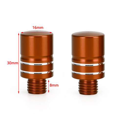 CNC Pair M10 Mirror Blanking Plugs Bolts Fit For BMW R1200GS LC 2013-2016 (Water cooling) ORG