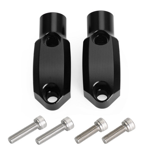 CNC Pair Master Cylinder Handlebar Clamps 10mm x 1.5mm Mirror Fit For BMW G310R 2017-2021 R1200GS / Adventure 2013-2018 BLK