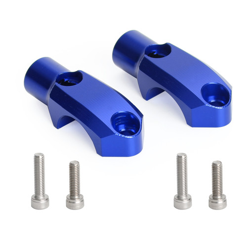 CNC Pair Master Cylinder Handlebar Clamps 10mm x 1.5mm Mirror Fit For BMW G310R 2017-2021 R1200GS / Adventure 2013-2018 Blue