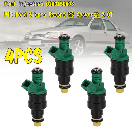 4PCS Fuel Injectors 0280150803 Fit For Ford Sierra RS Cosworth 3 door 1986-1987 Escort RS Cosworth 4x4 T34 1992-1994 4PCS