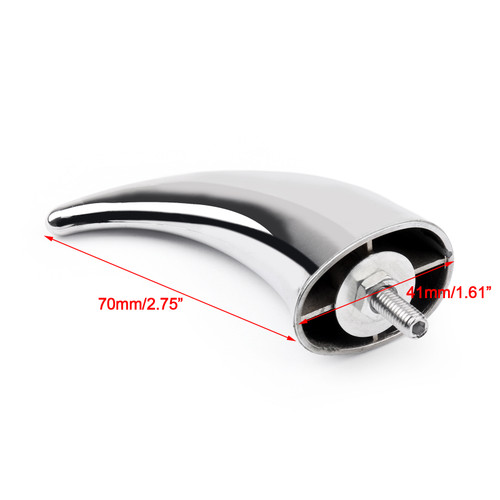 Motorcycle Front Fender Horns Decoration Fit for Suzuki Chopper Bobber Touring Cafe Racer Chrome