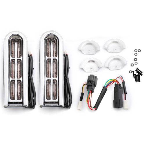 LED Inserts Saddlebag Filler Support Lights Fit for Harley 2014-2017 FLHTCU/L Electra Glide Ultra Classic/Low ChromeG