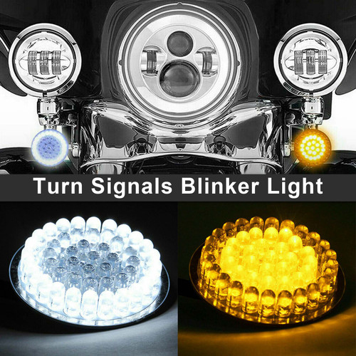 Turn Signals Blinker Light Fit for Harley Softail 2011-2017 Dyna 2012-2017 Sportster Touring 2014-2017 Tri Glide 2014-2016 Amber