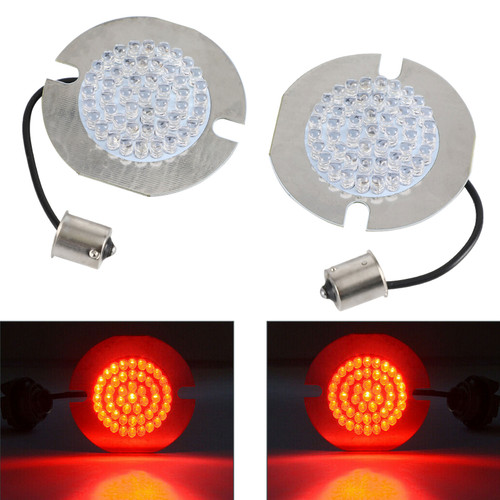 1156 LED Turn Signal Light Fit for Harley Davidson 1986-2019 with 2 screw lens Red