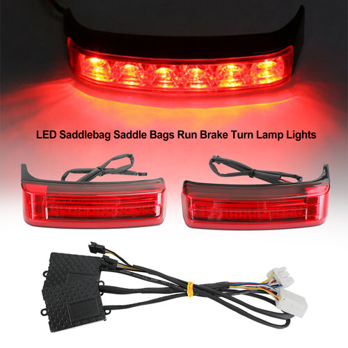 LED Saddlebag Saddle Bags Run Brake Turn Lamp Lights Fit for harley 007-2013 Classic (EFI) - FLHTC RED