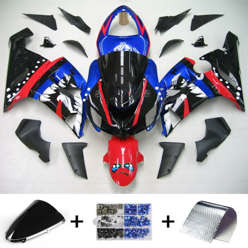 Kawasaki ZX6R 636 2005-2006 Amotopart Fairing Kit Generic #115