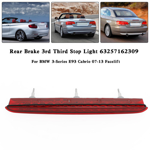 Rear 3rd Third Stop Light 63257162309 For BMW 3-Series E93 Cabrio 07-13 Facelift