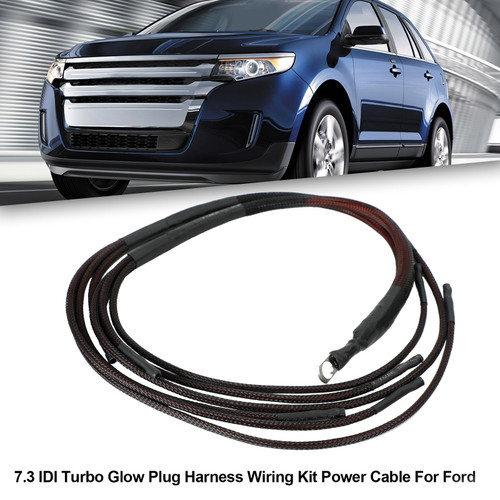 7.3 IDI Turbo Glow Plug Harness Wiring Kit Power Cable For Ford