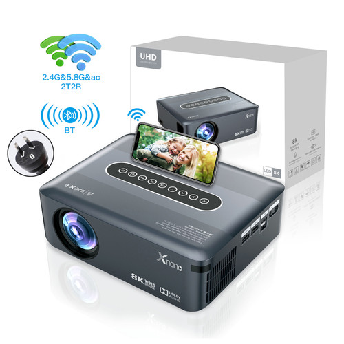 AU VERSION Ultra HD 8K Decoding Projection 1080p Android Movie Projector Home Phone Laptops