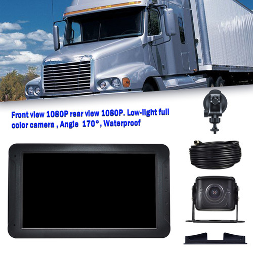 7" Monitor DVR Driving Video Recorder with Car Charger for RV Truck Bus + Camera