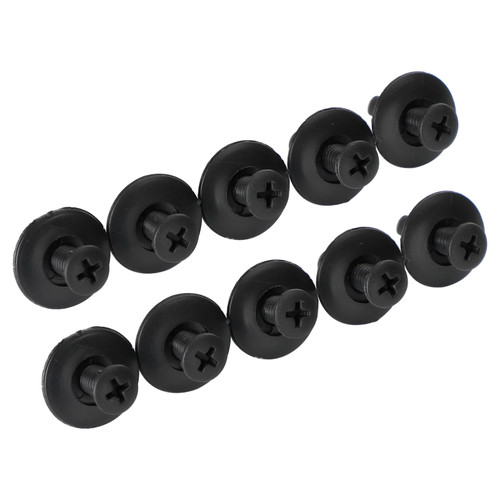 10pcs Fairing Panel Bolt Clip 8mm Plastic Screw Rivets Clips Black For Honda