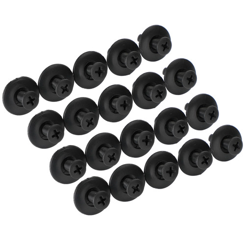 20pcs Fairing Panel Bolt Clip 8mm Plastic Screw Rivets Clips Black For Honda