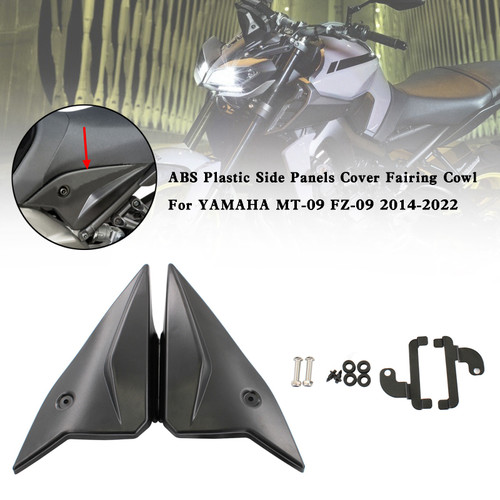 ABS Plastic Side Panels Cover Fairing Cowl For Yamaha MT-09 FZ09 2014-2021 Black