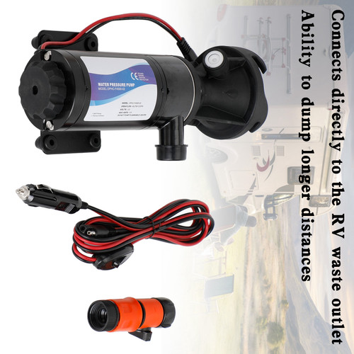 12V RV Portable Macerator Pump Waste Water Processor Sewage Chopper Pump