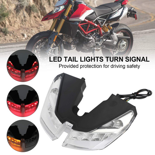 Tail Lights Turn Signal For DUCATI HYPERMOTARD 821 939 950 SP 2012-2021 Clear