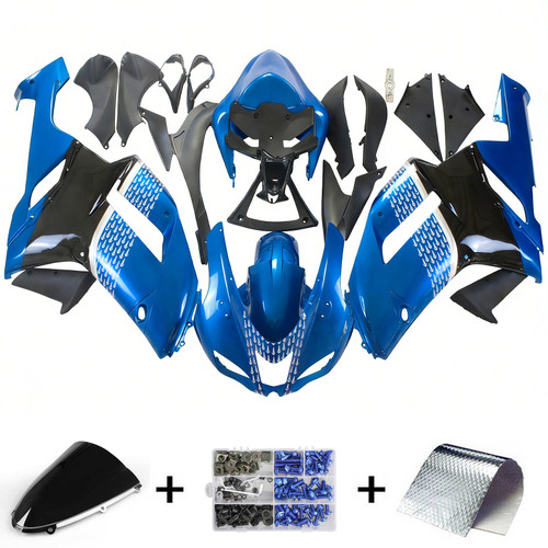 Kawasaki ZX6R 636 2007-2008 Amotopart Fairing Kit Generic #132