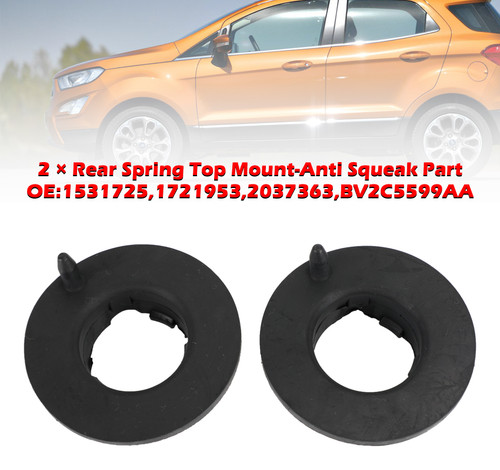 2PCS Rear Spring Top Mount-Anti Squeak Part for Ford Fiesta Mk7 09-17 1531725