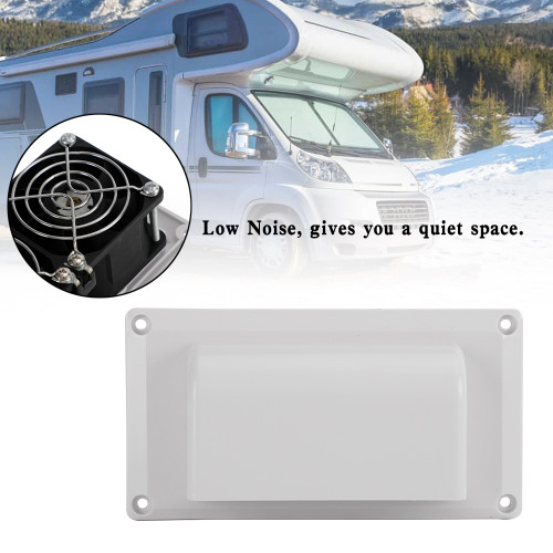 RV Boat Caravan 12V Side Air Cooling Blower Fan Vent Exhaust Ventilation White