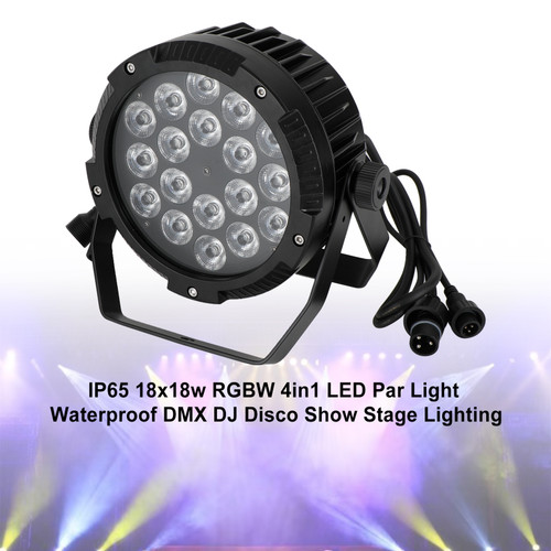 IP65 18x18w RGBW 4in1 LED Par Light Waterproof DMX DJ Disco Show Stage Lighting