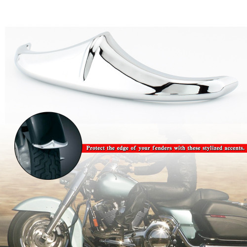 Front Fender Leading Edge Tip Trim Accent Chrome For Touring FLHX FLTR