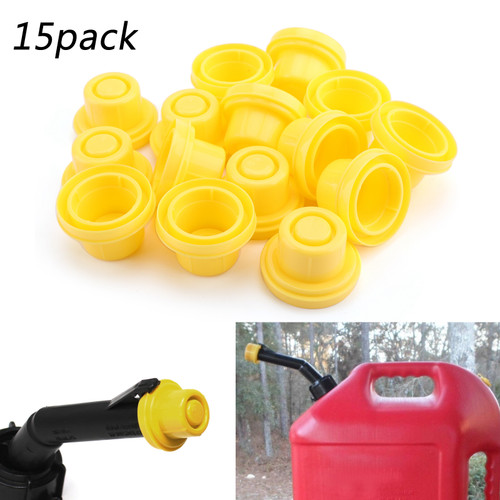¥ellow 10x Yellow Spout Cap fits BLITZ self-venting gas can spouts 900302