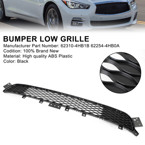 Factory Style Front Bumper Lower Grille Fit Infiniti Q50 2014-2017 Base Model