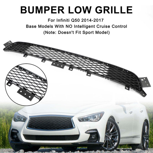 Factory Style Front Bumper Lower Grille Fit Infiniti Q50 2014-2017 Base Model