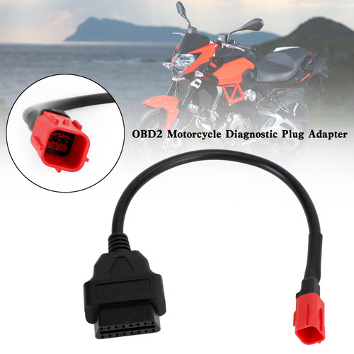 OBD2 Motorcycle Cable For Honda 6 Pin Plug Diagnostic Cable to 16 pin Adapter