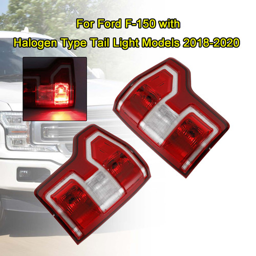 Left+Right 18-20 Ford F150 Incandescent Type Halogen Tail Light Left+Right 18-20 Ford F150 Incandescent Type Halogen Tail Light
