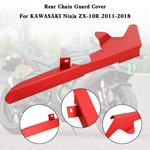 Sprocket Chain Guard Protector Cover For KAWASAKI ZX-10R 2011-2018 Red