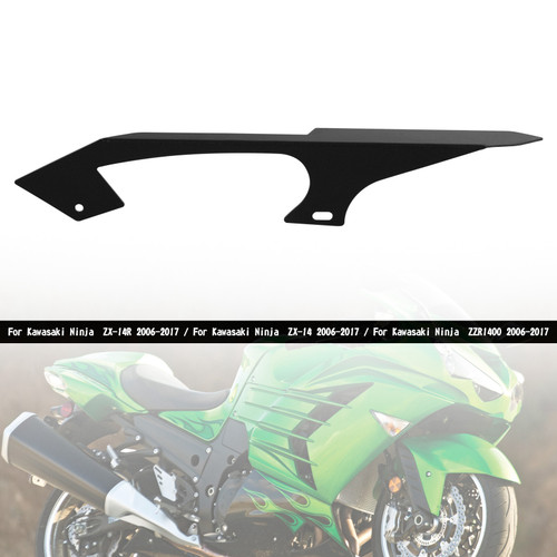 Sprocket Chain Guard Cover For Kawasaki Ninja ZZR1400 ZX14 ZX14R 2006-2017 Black