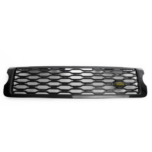 13-17 Land Rover Range Rover Vogue L405 Upper grille Gloss Black Gold logo