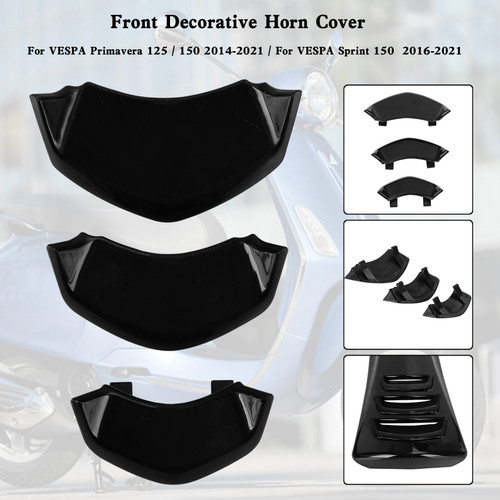 Front Decorative Horn Cover For VESPA Sprint Primavera 125/150 2014-2021 BLK Front Decorative Horn Cover For VESPA Sprint Primavera 125/150 2014-2021 BLK