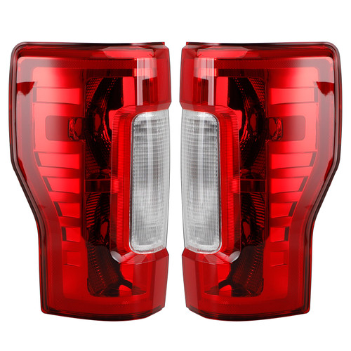 Left+Right 17-19 Ford F-250 F-350 Super Duty Tail Light Lamp w/o Blind Spot w/o LED FO2800256 FO2801256