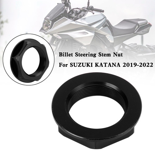 Billet Steering Stem Nut For SUZUKI GSXR 600/750 YZF-R1 ZX6R S1000RR BLK Billet Steering Stem Nut For SUZUKI GSXR 600/750 YZF-R1 ZX6R S1000RR BLK
