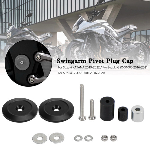 Swingarm Pivot Plug Cap For Suzuki KATANA GSX-S1000 GSX-S1000F 2016-2021 Black