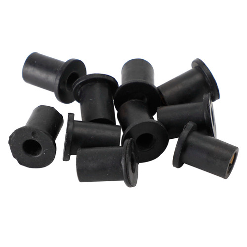 10pcs M4 Rubber Well Nuts Wellnuts for Fairing & Screen Fixing Pack of 10 - 8mm Hole
