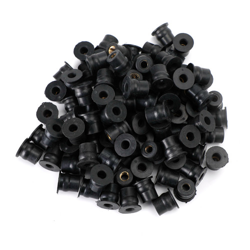 100pcs M6 Rubber Well Nuts Wellnuts for Fairing & Screen Fixing Pack of 10 - 13mm Hole