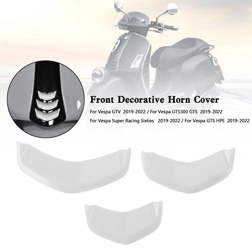 Front Horn Cover Decoration Trim For Vespa Sprint 300 GTS 300 HPE GTV White