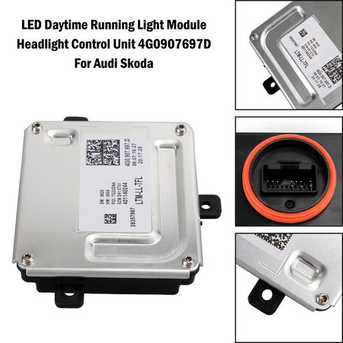 LED Daytime Running Light Module Headlight Control Unit 4G0907697D For Audi Skoda