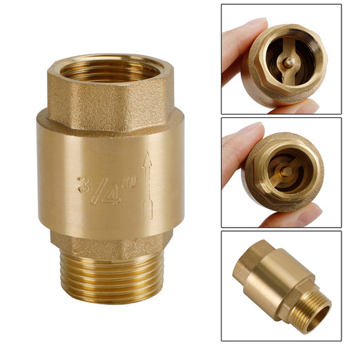Brass Check Valve G3/4" M To F Thread Non-Return Backflow Prevention Brass Check Valve G3/4" M To F Thread Non-Return Backflow Prevention