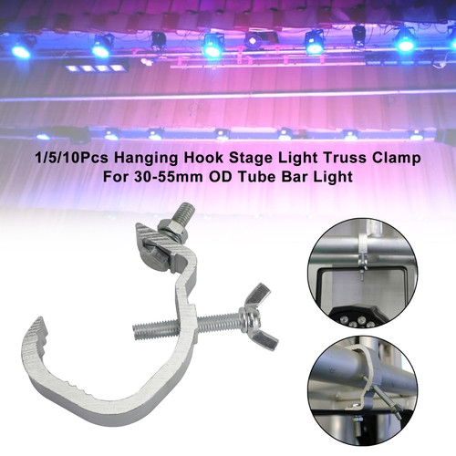 10PCS S Hanging Hook Stage Light Truss Clamp For 30-55mm OD Tube Bar Light