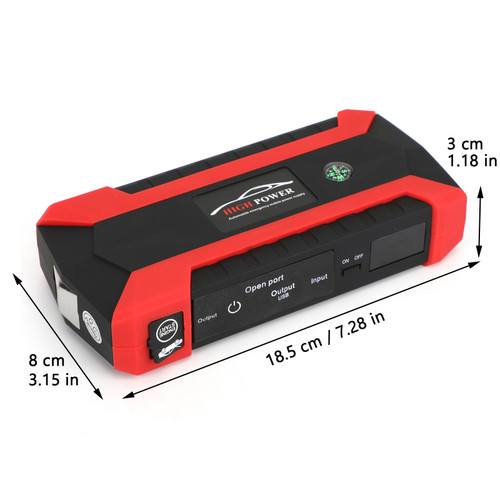 89800mAh 12V Car Jump Starter 4USB Charger Emergency Battery Power Bank Kit