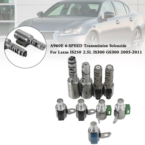 05-11 LEXUS GS300 IS300 A960E 6-SPEED Transmission Solenoids - Mad