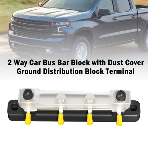 2 Way 150A Car Bus Bar Block with Dust Cover Ground Distribution Block Terminal