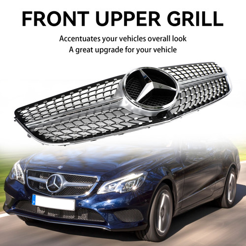 14-17 Mercedes Benz E-Class W207 / C207 E200 E300 E400 E43 AMG Front Bumper Grille Grill Diamond