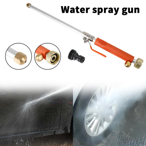 High Pressure Power Washer Water Spray Gun Nozzle Wand Attachment Garden Hose Orange